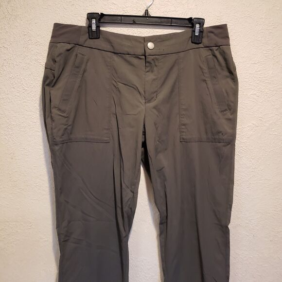 Athleta Trekkie North Jogger Pants Mountain Olive Green Womens Size 14P Hiking - Picture 3 of 10